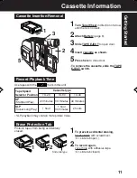 Предварительный просмотр 11 страницы Panasonic Palmcorder PV-L353 Operating Instructions Manual