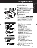 Предварительный просмотр 13 страницы Panasonic Palmcorder PV-L353 Operating Instructions Manual