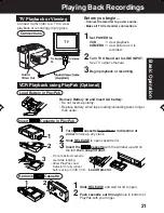 Предварительный просмотр 21 страницы Panasonic Palmcorder PV-L353 Operating Instructions Manual