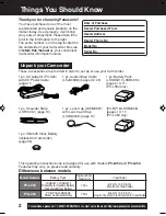 Предварительный просмотр 2 страницы Panasonic Palmcorder PV-L354 Operating Instructions Manual