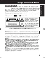 Предварительный просмотр 3 страницы Panasonic Palmcorder PV-L354 Operating Instructions Manual