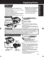 Предварительный просмотр 11 страницы Panasonic Palmcorder PV-L354 Operating Instructions Manual