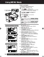 Предварительный просмотр 14 страницы Panasonic Palmcorder PV-L354 Operating Instructions Manual