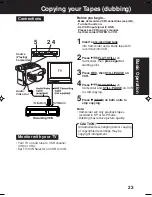 Предварительный просмотр 23 страницы Panasonic Palmcorder PV-L354 Operating Instructions Manual