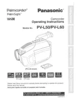 Panasonic Palmcorder PV-L50 User Manual preview