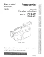 Panasonic Palmcorder PV-L561 User Manual preview