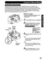 Предварительный просмотр 25 страницы Panasonic Palmcorder PV-L568 User Manual