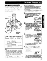 Предварительный просмотр 27 страницы Panasonic Palmcorder PV-L568 User Manual