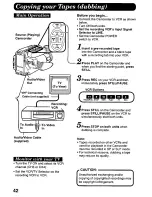 Предварительный просмотр 42 страницы Panasonic Palmcorder PV-L568 User Manual