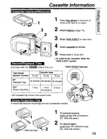 Preview for 13 page of Panasonic Palmcorder PV-L579 User Manual