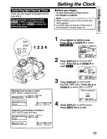 Preview for 17 page of Panasonic Palmcorder PV-L579 User Manual