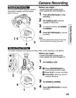 Предварительный просмотр 23 страницы Panasonic Palmcorder PV-L579 User Manual