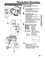 Предварительный просмотр 25 страницы Panasonic Palmcorder PV-L579 User Manual