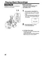 Предварительный просмотр 26 страницы Panasonic Palmcorder PV-L579 User Manual