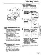 Предварительный просмотр 39 страницы Panasonic Palmcorder PV-L579 User Manual