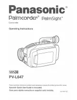 Предварительный просмотр 1 страницы Panasonic Palmcorder PV-L647 User Manual