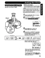 Preview for 13 page of Panasonic Palmcorder PV-L647 User Manual