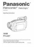 Panasonic Palmcorder PV-L657 User Manual preview