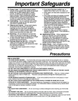 Предварительный просмотр 5 страницы Panasonic Palmcorder PV-L671 User Manual