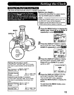 Предварительный просмотр 15 страницы Panasonic Palmcorder PV-L678 User Manual