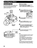 Предварительный просмотр 42 страницы Panasonic Palmcorder PV-L678 User Manual