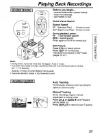 Предварительный просмотр 27 страницы Panasonic Palmcorder PV-L690 User Manual