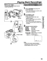 Preview for 19 page of Panasonic Palmcorder PV-L691 User Manual