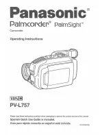 Panasonic Palmcorder PV-L757 User Manual preview