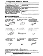 Предварительный просмотр 2 страницы Panasonic Palmcorder PV-L780 User Manual