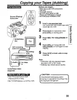 Предварительный просмотр 33 страницы Panasonic Palmcorder PV-L780 User Manual