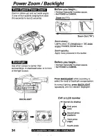 Предварительный просмотр 34 страницы Panasonic Palmcorder PV-L780 User Manual