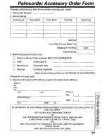 Предварительный просмотр 77 страницы Panasonic Palmcorder PV-L780 User Manual