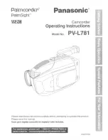 Panasonic Palmcorder PV-L781 User Manual preview