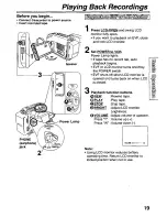 Предварительный просмотр 19 страницы Panasonic Palmcorder PV-L781 User Manual