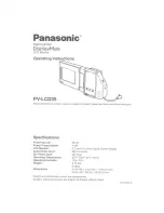 Предварительный просмотр 1 страницы Panasonic Palmcorder PV-LCD35 Operating Instructions Manual