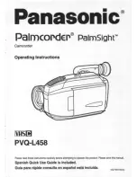 Panasonic Palmcorder PV-QL458 User Manual preview