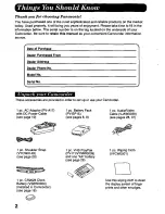 Предварительный просмотр 2 страницы Panasonic Palmcorder PV-QL458 User Manual