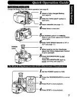 Предварительный просмотр 7 страницы Panasonic Palmcorder PV-QL458 User Manual