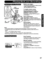 Preview for 27 page of Panasonic Palmcorder PV-QL458 User Manual