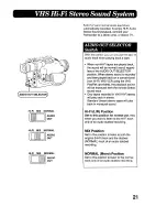 Preview for 21 page of Panasonic Palmcorder PV-S64 Operating Instructions Manual