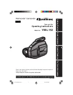 Panasonic Palmcorder Quasar VM-L152 Operating Instructions Manual preview