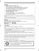 Предварительный просмотр 6 страницы Panasonic Palmcorder SDR-H18 Operating Instructions Manual