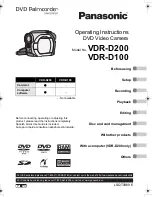 Panasonic Palmcorder VDR-D100 Operating Instructions Manual предпросмотр