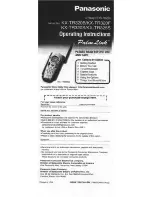 Preview for 1 page of Panasonic PalmLink KX-TR320B Operating Instructions Manual