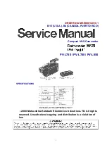 Предварительный просмотр 1 страницы Panasonic PalmSight PV-L750 Service Manual