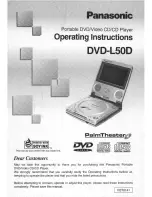 Panasonic PalmTheater DVD-L50 Operating Instructions Manual preview