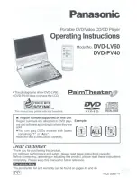 Panasonic PalmTheater DVD-LV60 Operating Instructions Manual preview