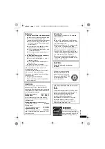 Preview for 3 page of Panasonic PalmTheater DVD-LX8 Operating Instructions Manual