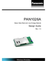 Panasonic PAN1026A Design Manual preview