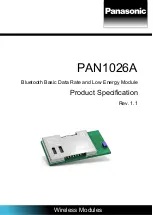 Panasonic PAN1026A Product Specification preview
